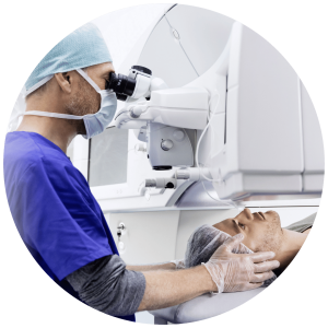 Doctor with patient during LVC
